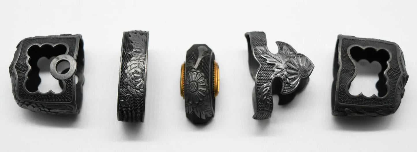 full set of japanese sword handchi for koshirae of katana or wakziashi(big size)