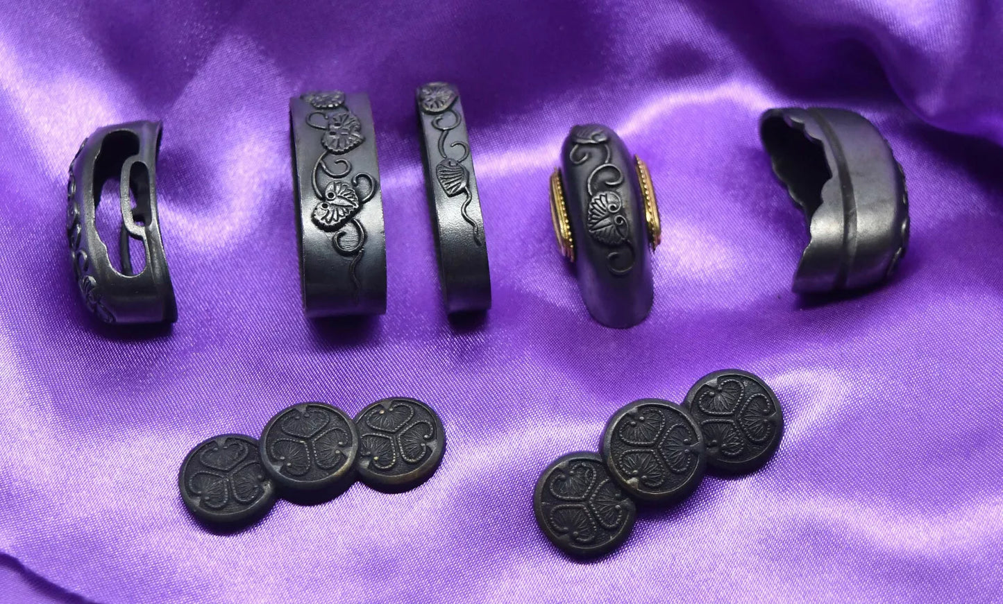 full set of japanese sword handchi for koshirae of katana or wakziashi