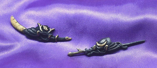 pair of japanese sword menuki for katana wakziashi and tanto tsuka