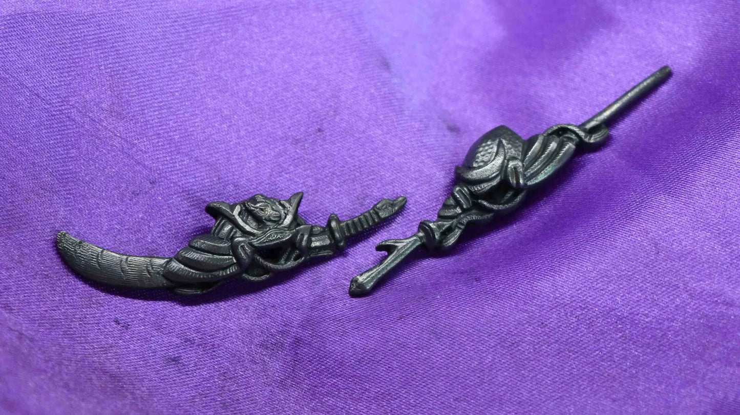 pair of japanese sword menuki for katana wakziashi and tanto tsuka