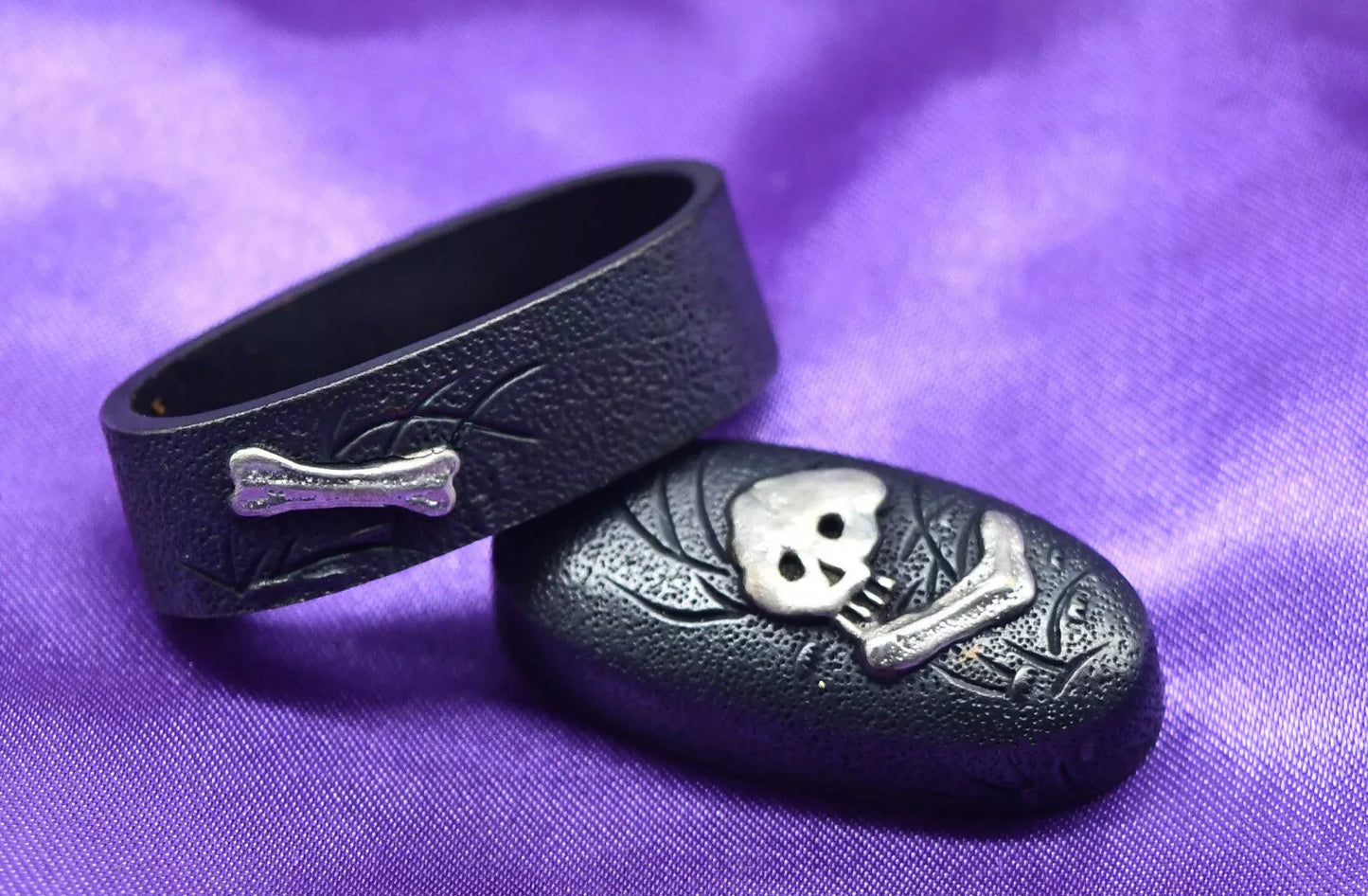set of japanese sword fuchi kashira kojiri for tsuka katana fuchi size 40mm
