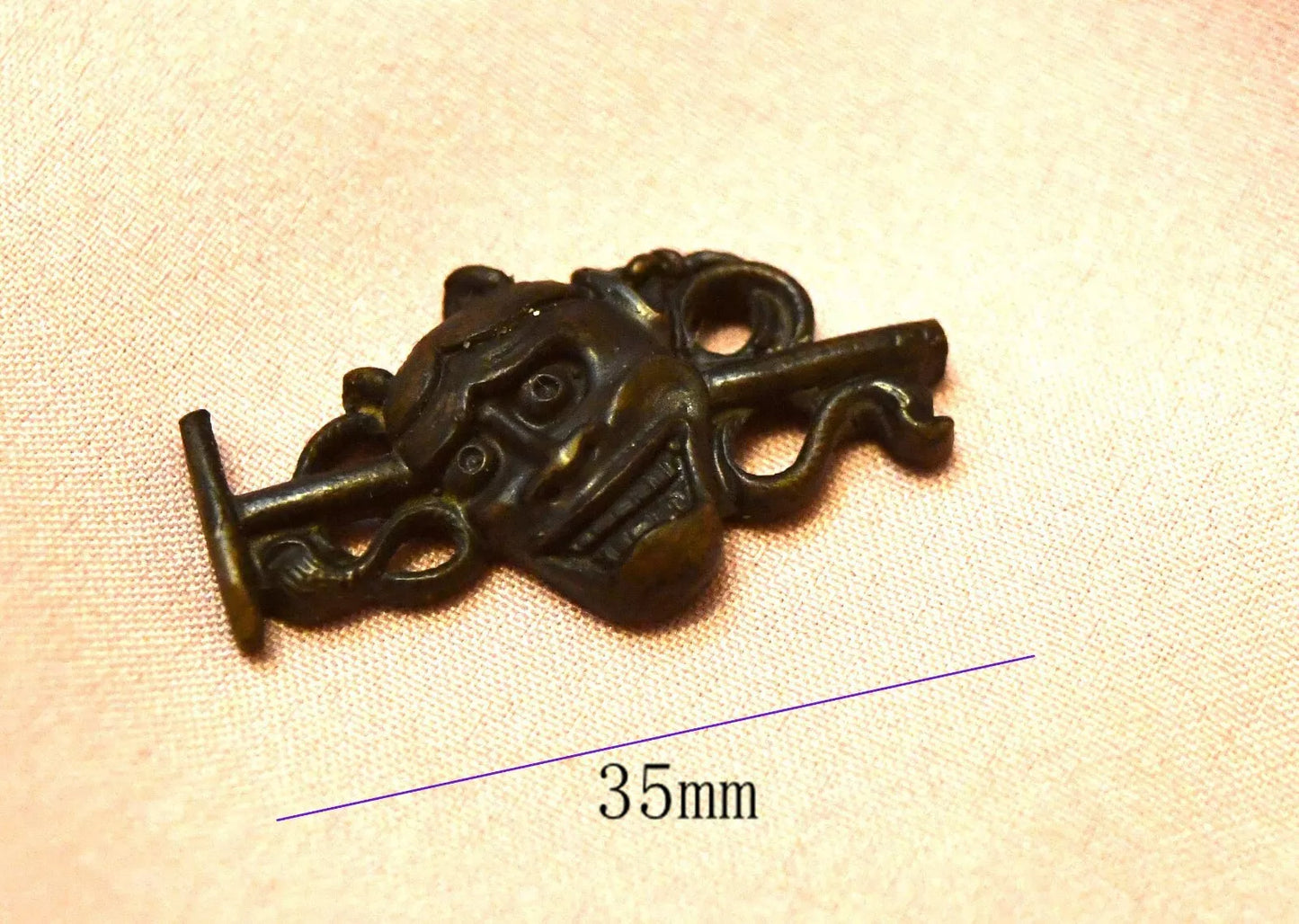japanese sword menuki rain ghost head for tsuka katana wakziashi and tanto