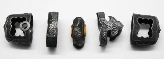 full set of japanese sword handchi for koshirae of katana or wakziashi(big size)