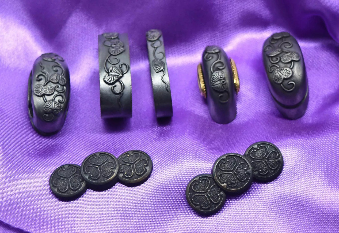 full set of japanese sword handchi for koshirae of katana or wakziashi