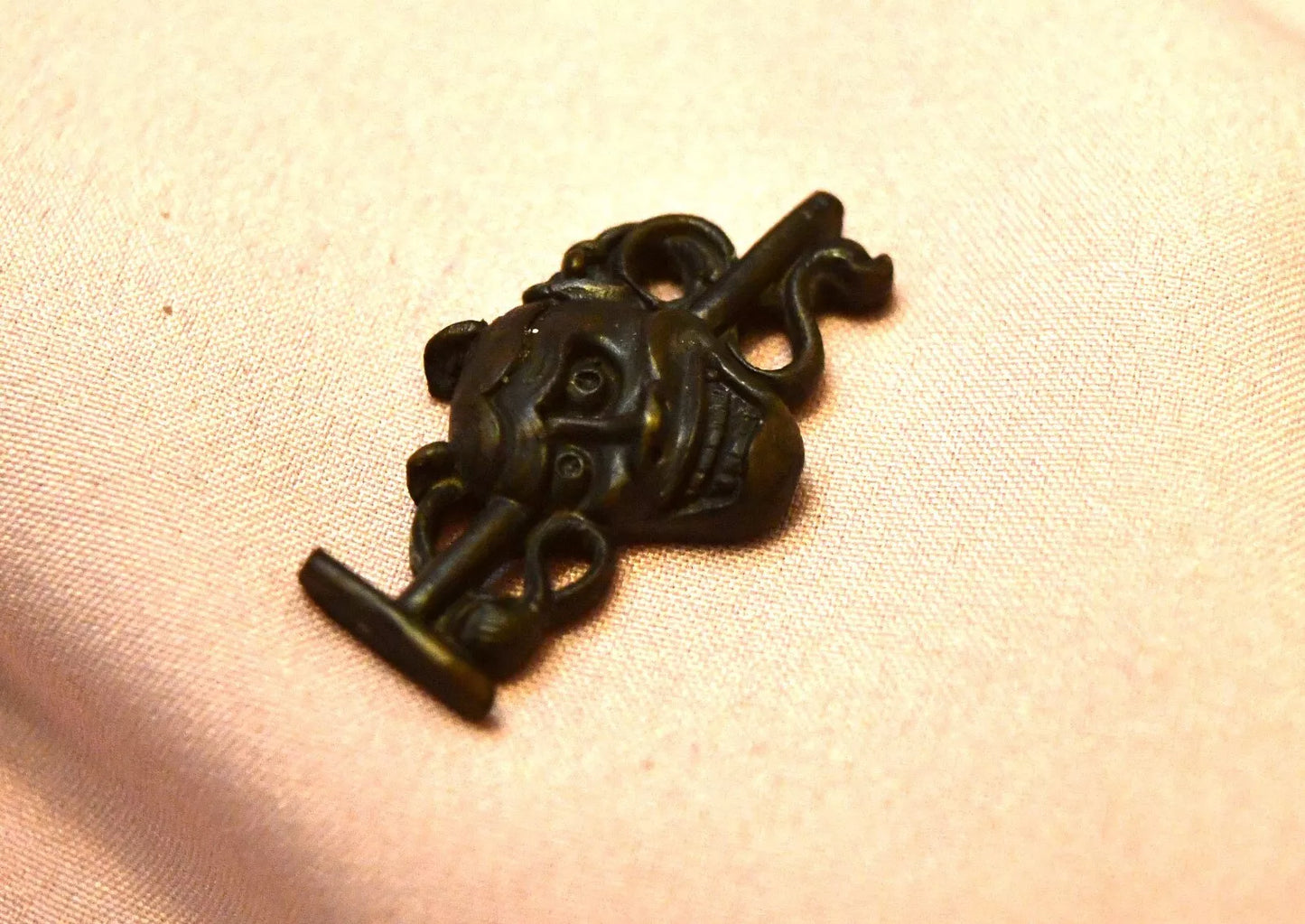 japanese sword menuki rain ghost head for tsuka katana wakziashi and tanto