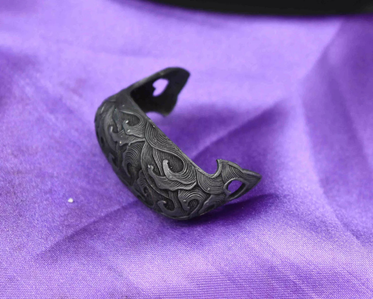 set of japanese sword fuchi kashira and kojiri for tsuka katana fuchi size 41mm