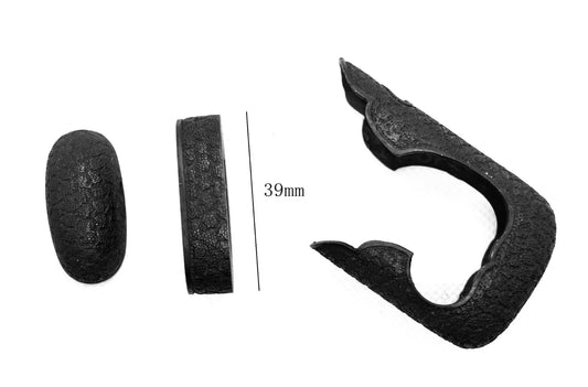 set of japanese sword fuchi kashira and kojiri for tsuka katana(big size 39mm)