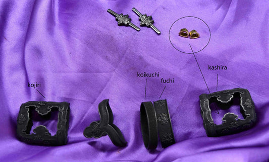 full set of japanese sword handchi for koshirae of katana or wakziashi