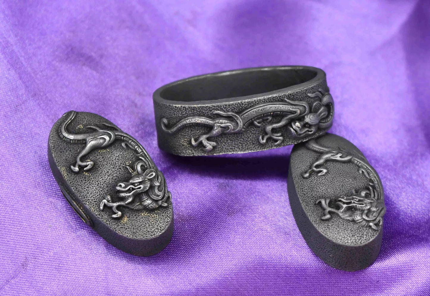 set of High Quality japanese sword fuchi kashira and kojiri for tsuka katana